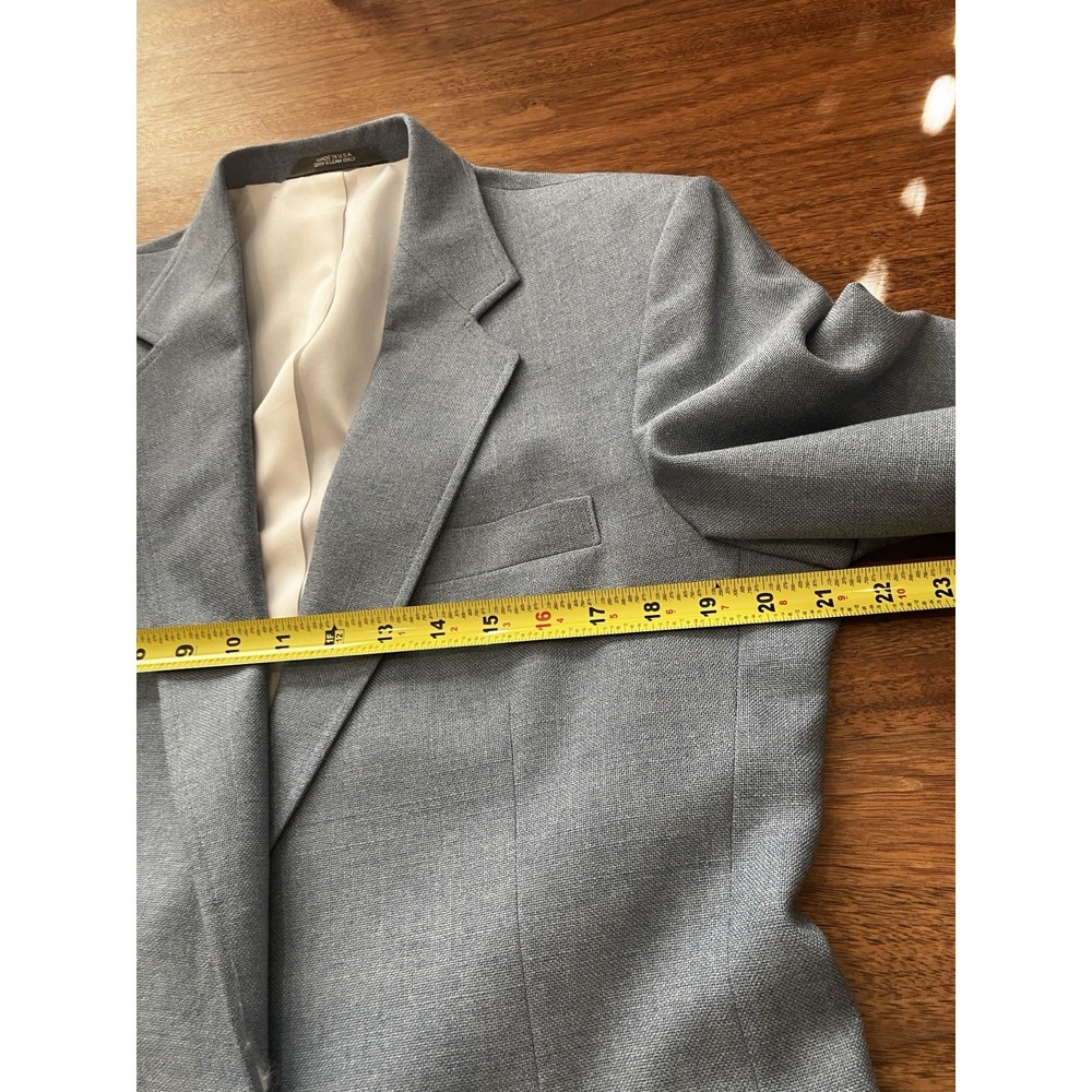 Haggar Men's Sport Coat Blazer Blue 42 Long USA Made Two Button Jacket NWT - Picture 7 of 11